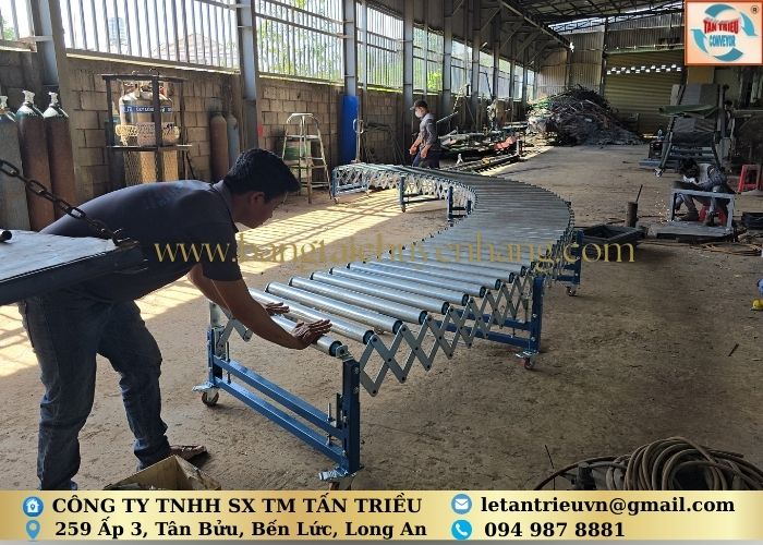 Băng tải con lăn xếp tự do
